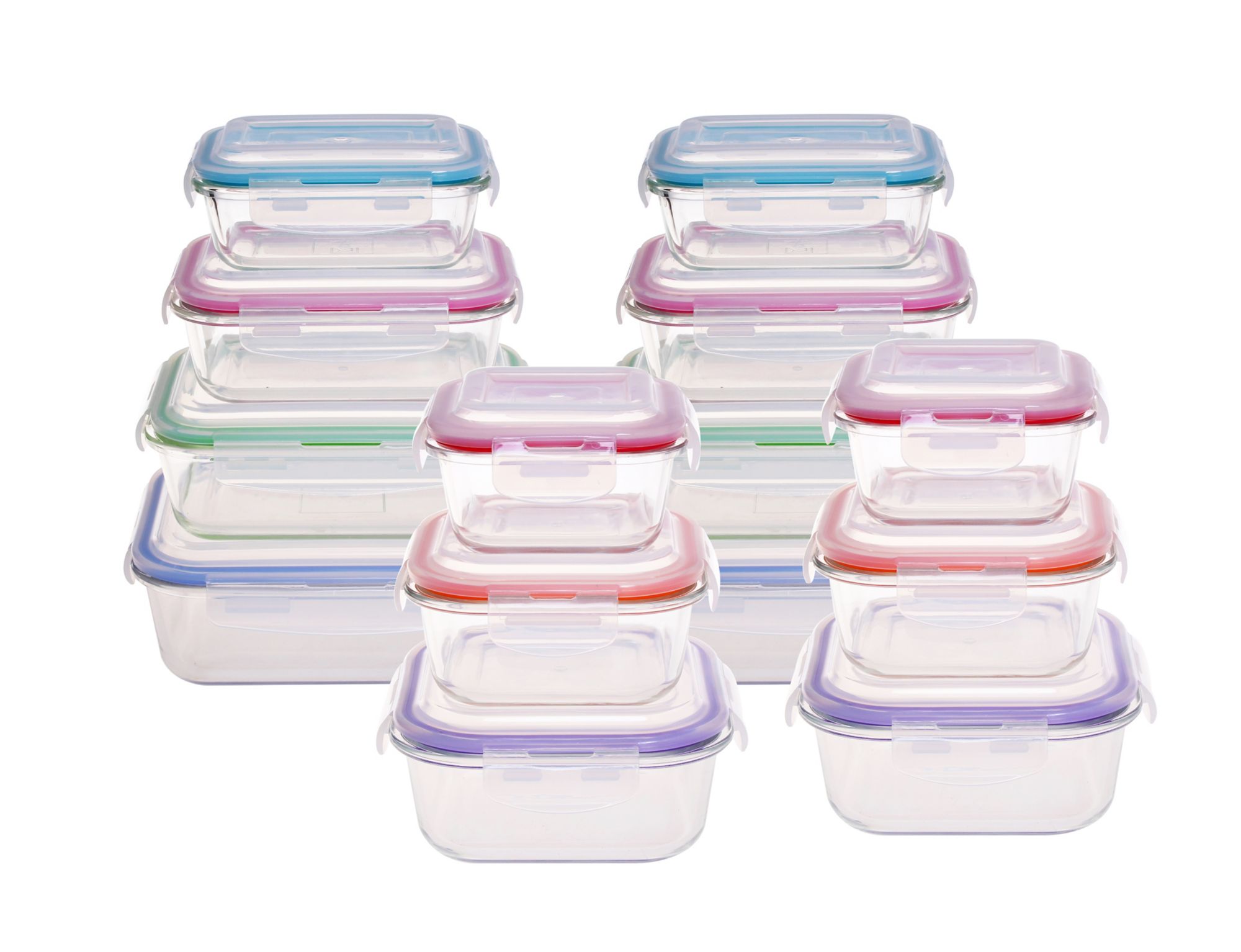 Berkley Jensen Glass Food Storage Square & Rectangle, 28Pc BJs