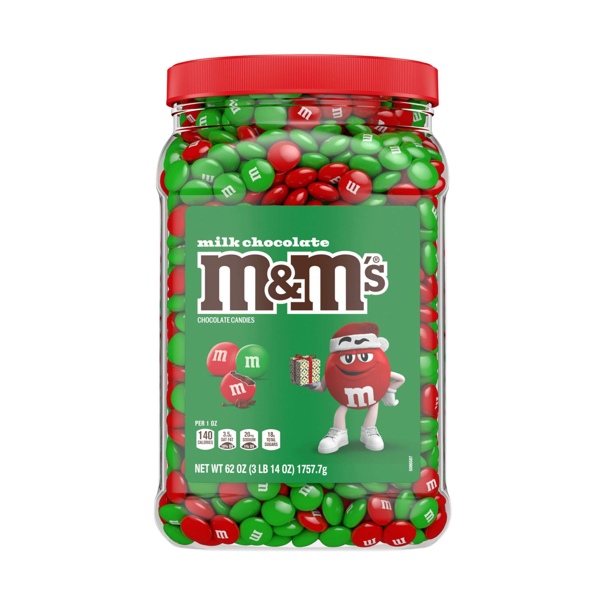 My M&M's Party Size Christmas Milk Chocolate Candy, Green & Red for Cookie Decor