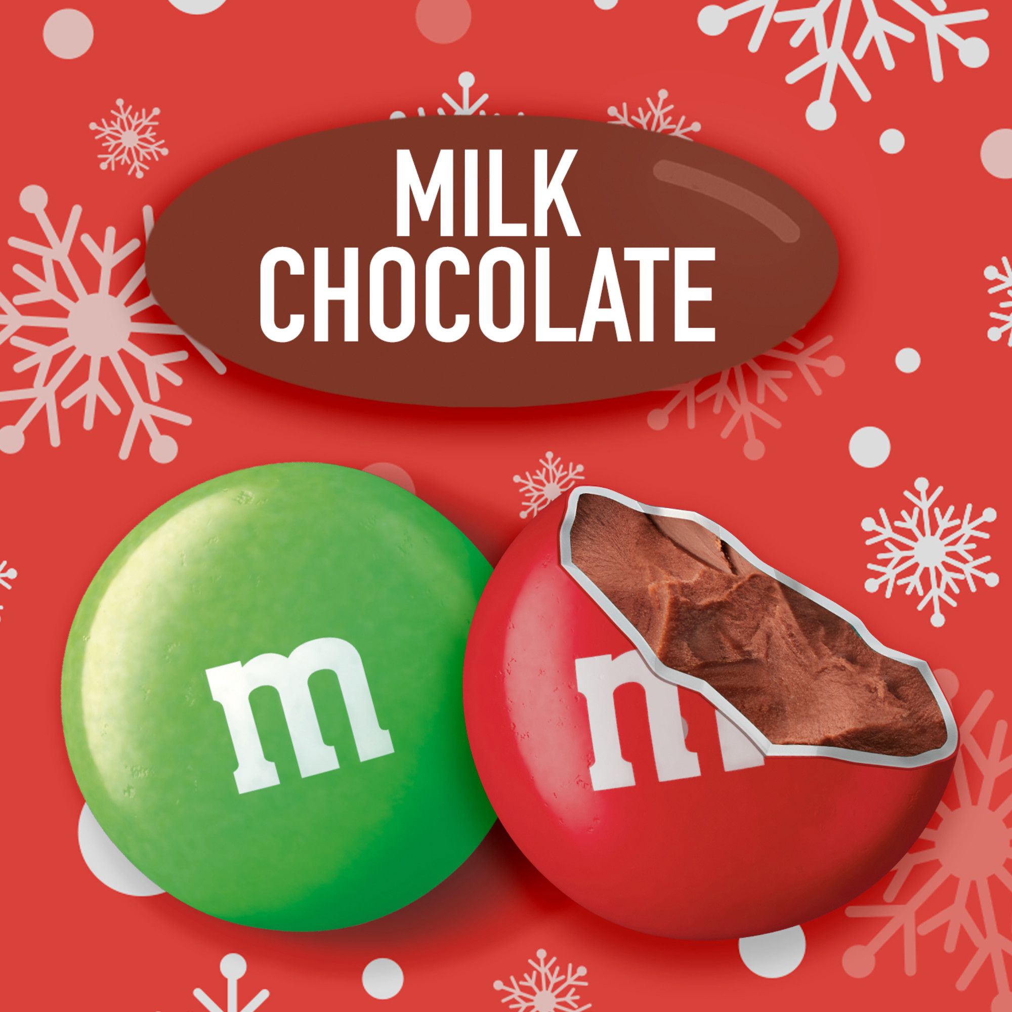 M&M's Holiday Milk Chocolate Minis Size Christmas Candy In Tubes