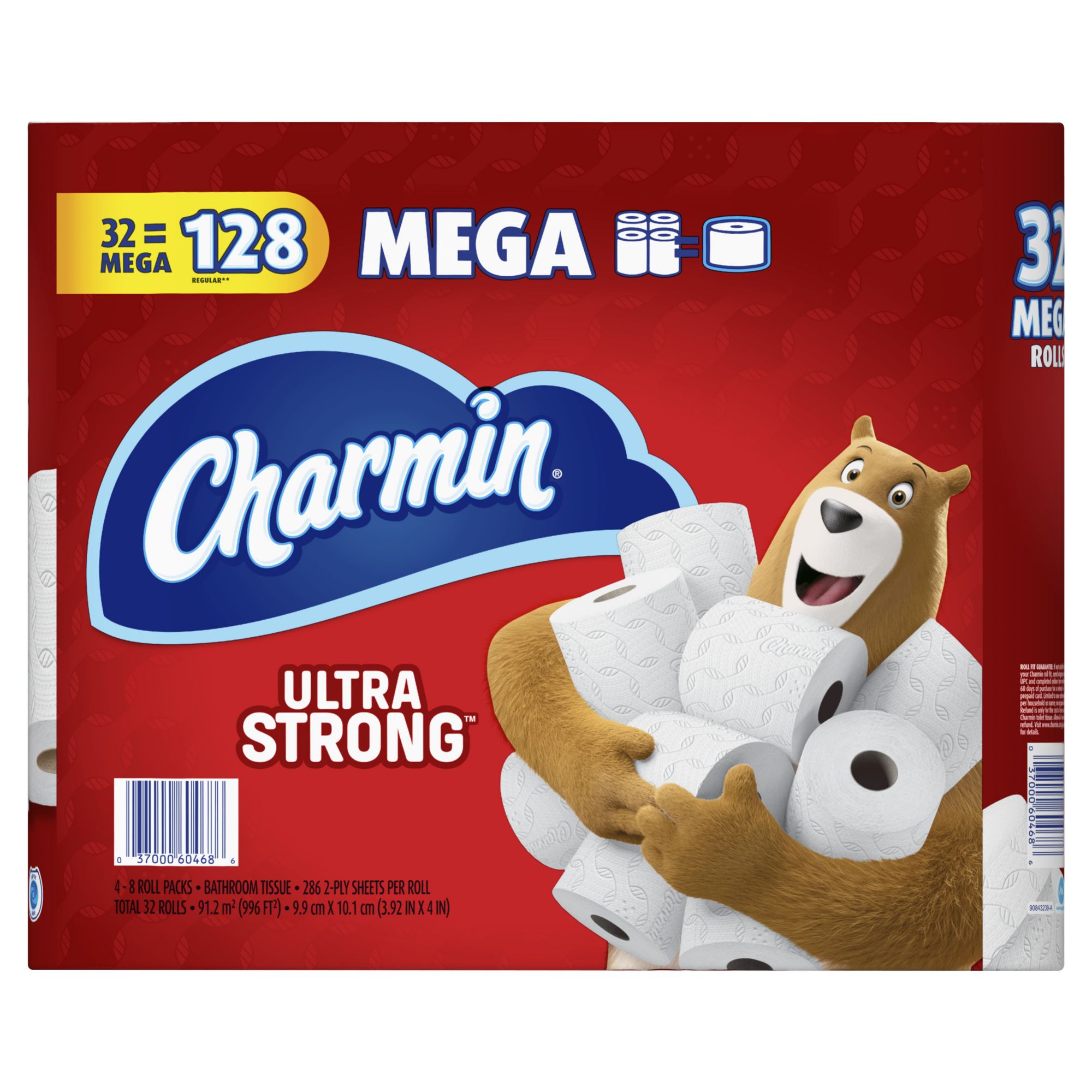 Charmin Ultra Strong 286-Sheet 2-Ply Bathroom Tissue Mega Rolls, 32 pk ...