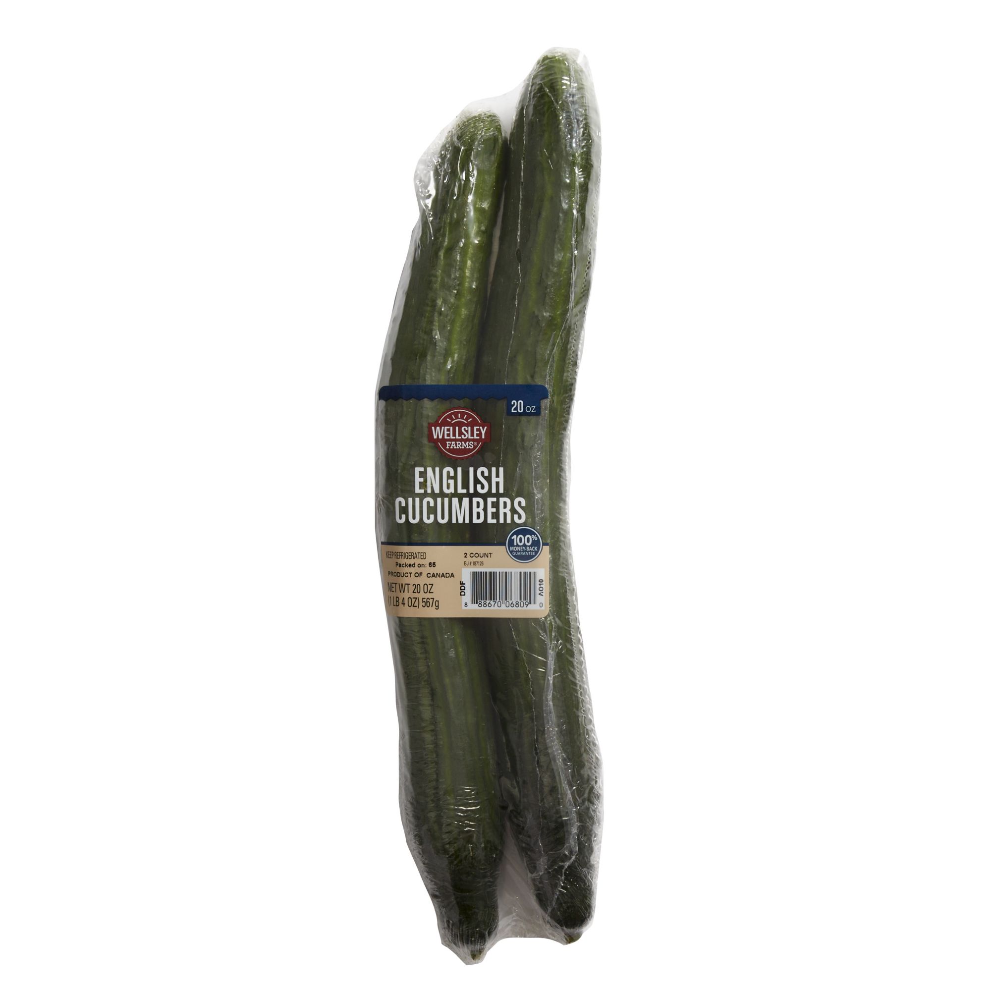 Organic Long English Cucumber, 3 ct