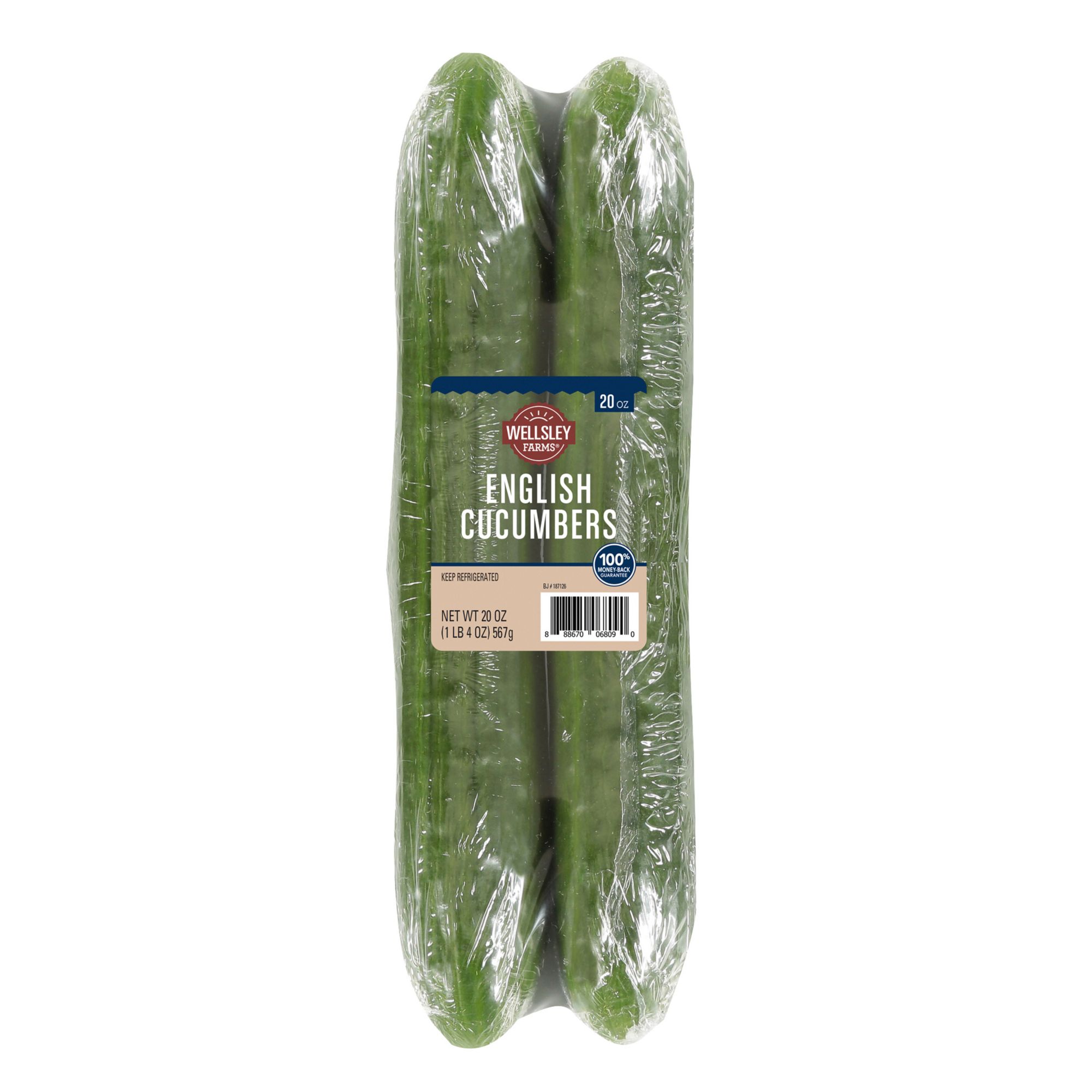 Organic Long English Cucumber, 3 ct