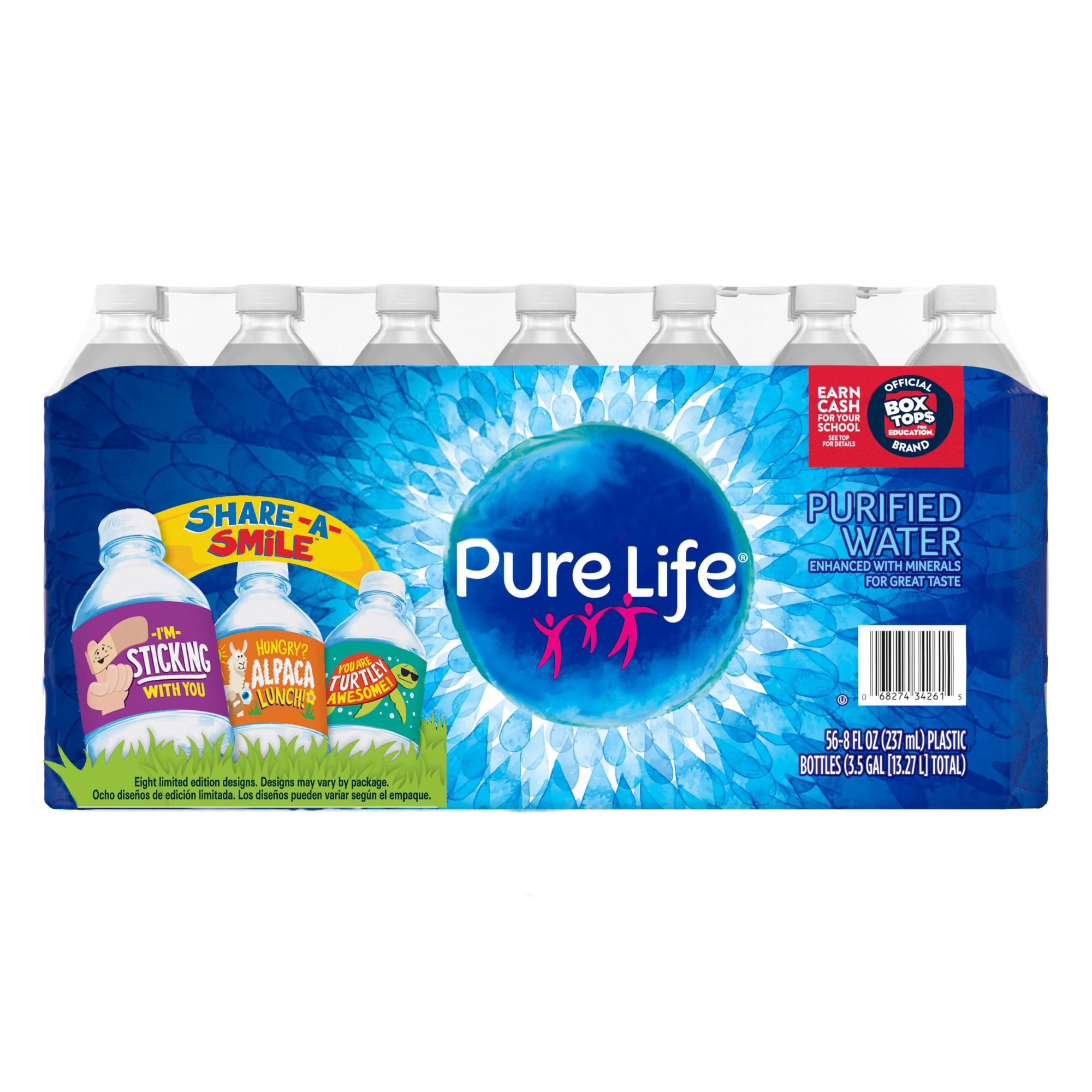 Pure Life Purified Water, 8 Fl Oz, Plastic Bottled Water (12 Pack)