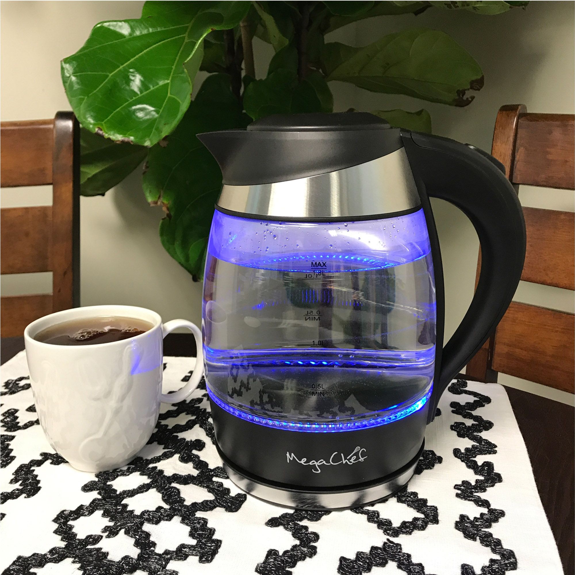 Hamilton Beach 7-Cup Black Glass Kettle Electric