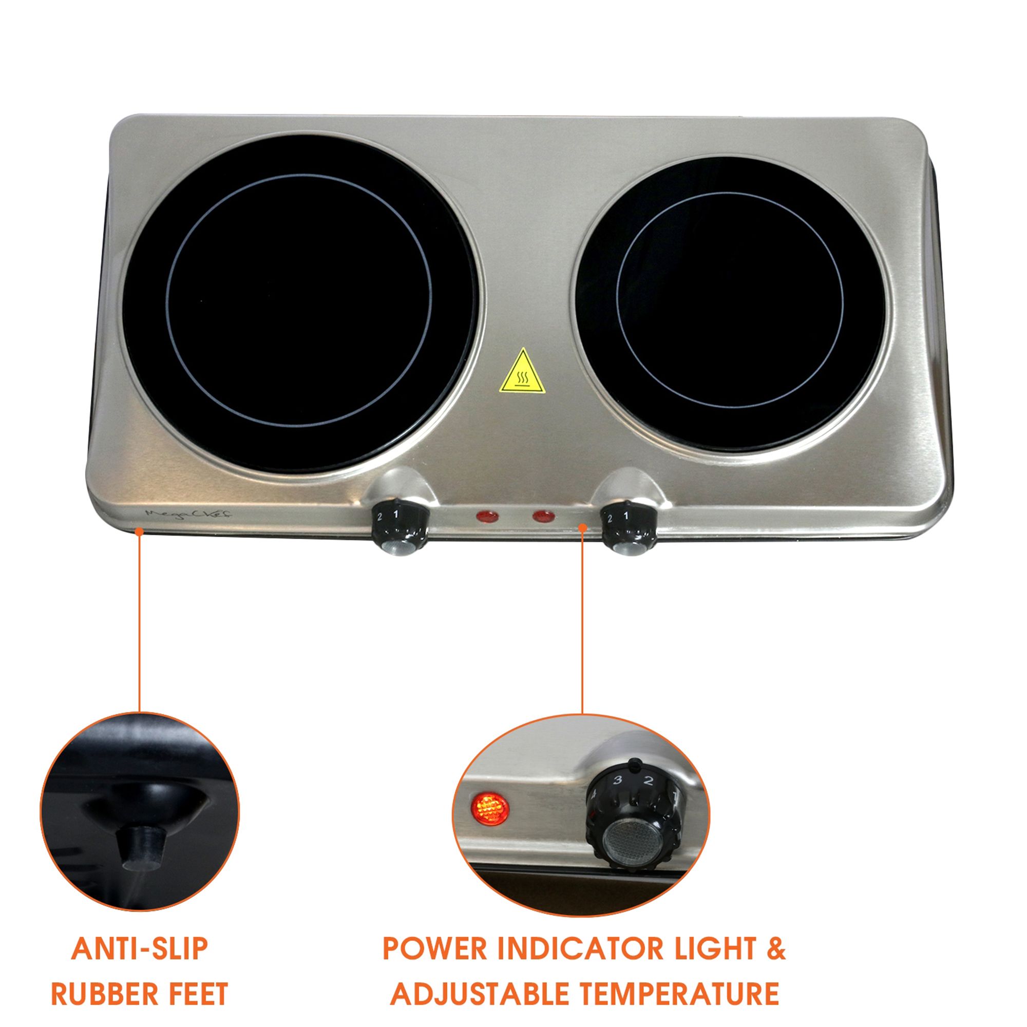 Electric Hotplate - Double Burner - 1700 watts - Wholesale