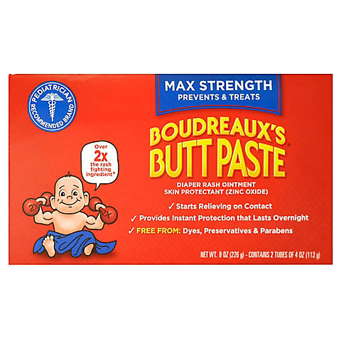 Boudreaux's Butt Paste Diaper Rash Ointment, 2 pk./4 oz.