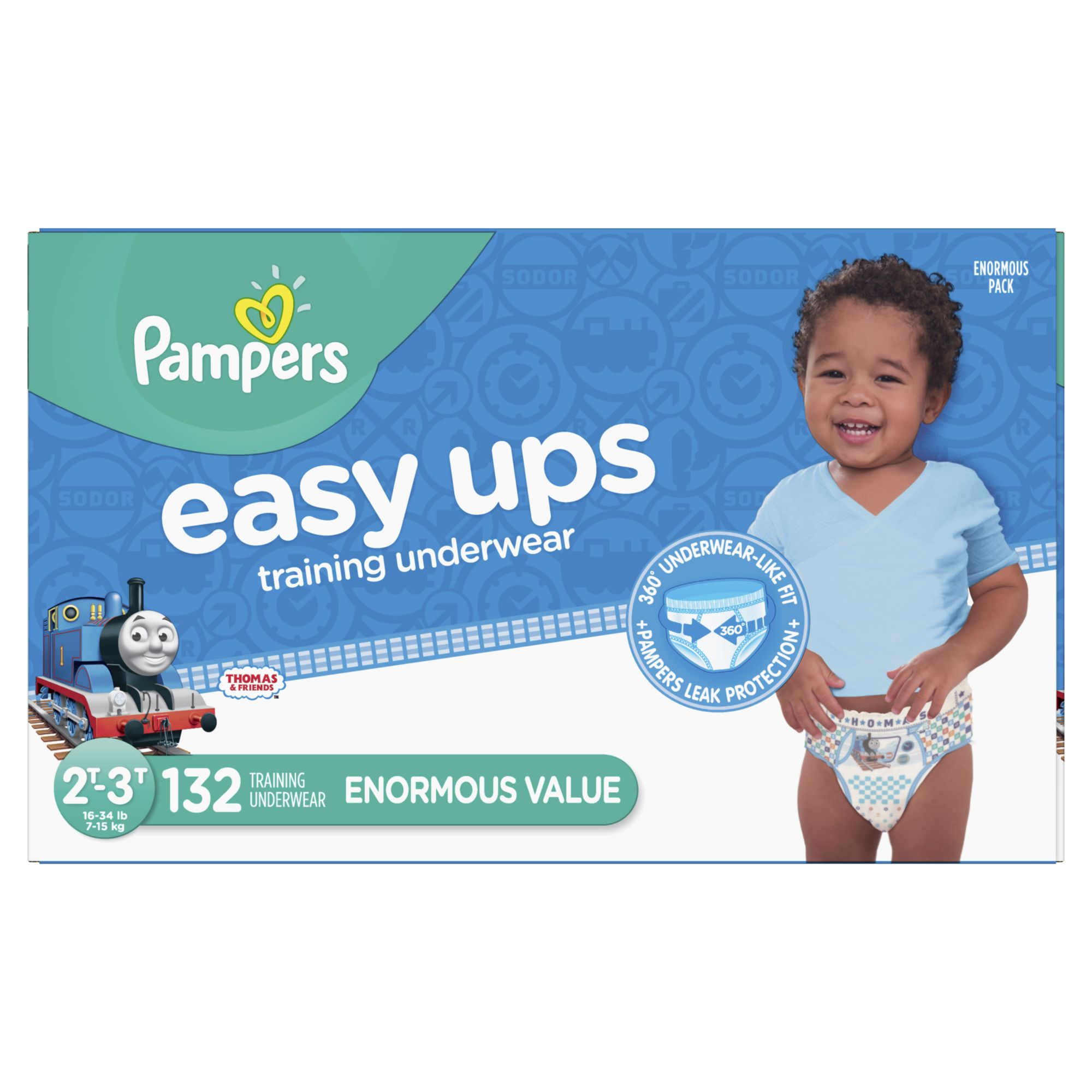 Pampers Easy Ups Training Underwear for Boys, Size 3T-4T