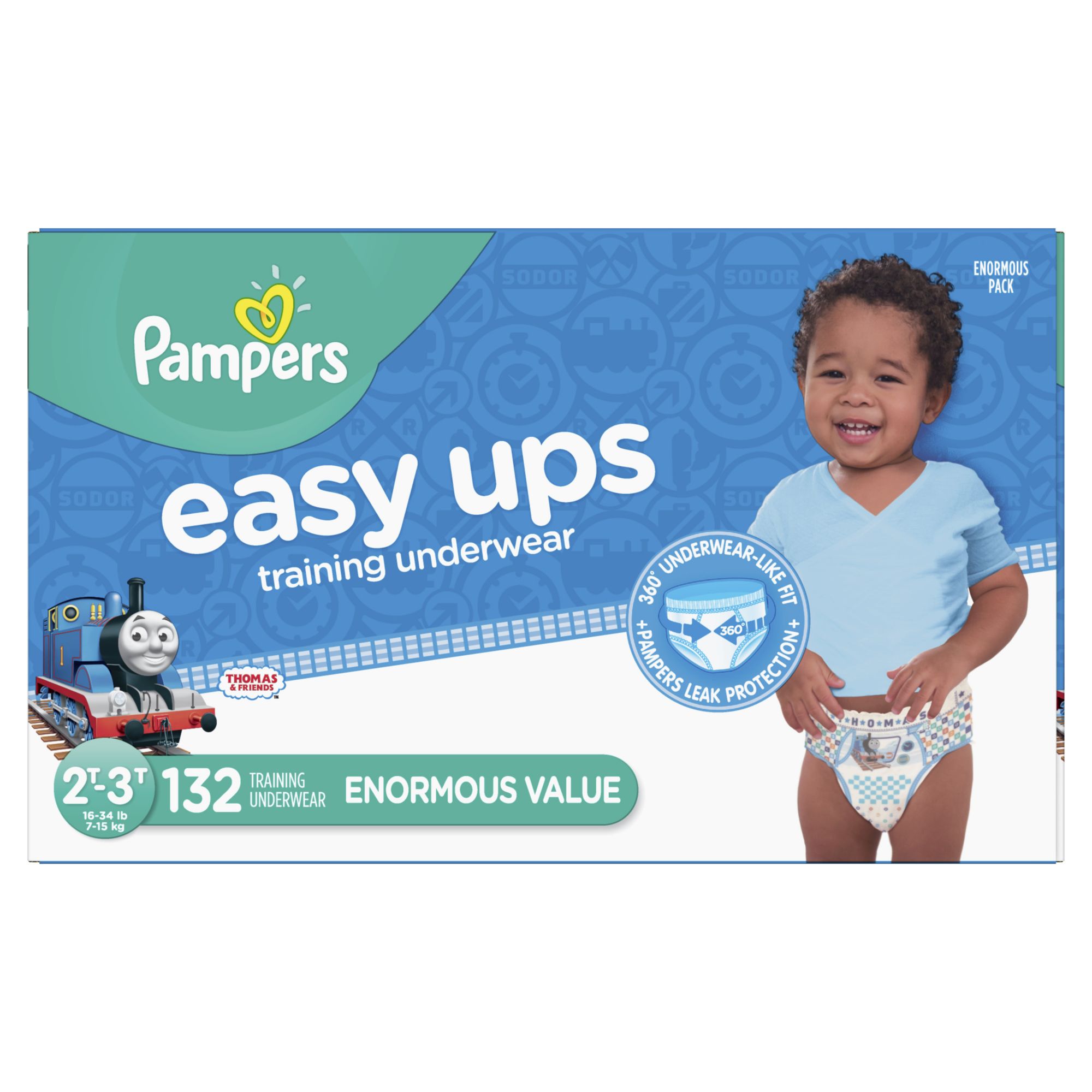 Pampers Easy Ups Training Underwear Boys Size 4 2T-3T 112 Count - 112 ea