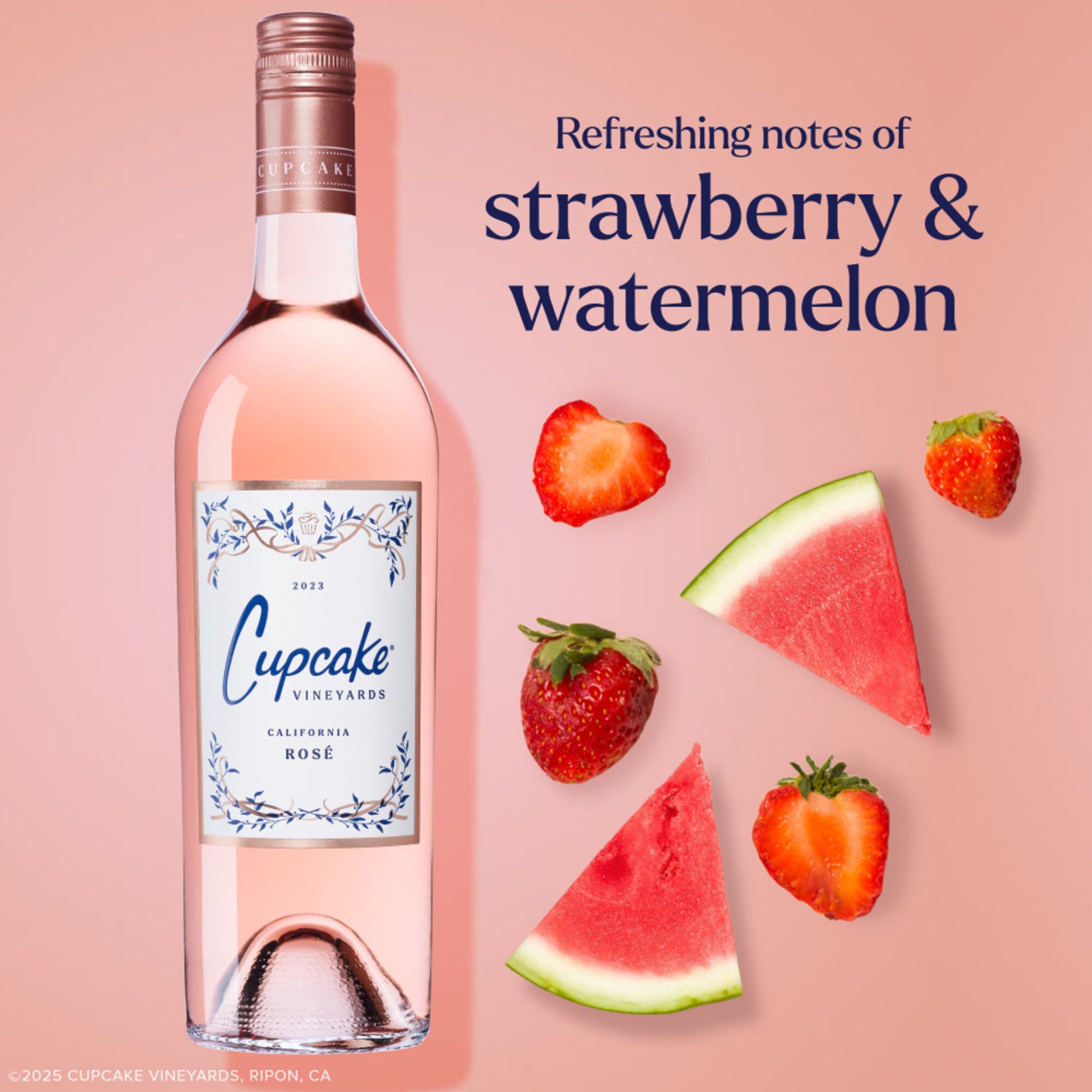 Cupcake Vineyards Blend California Rose Wine, 750ml