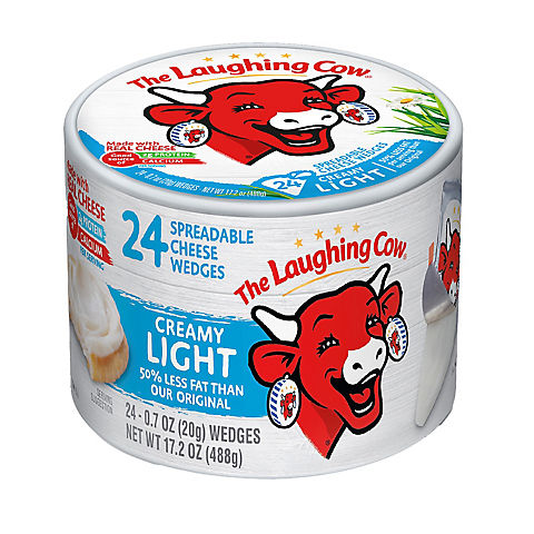 The Laughing Cow Light Creamy Swiss Spreadable Cheese Wedges, 24 ct.