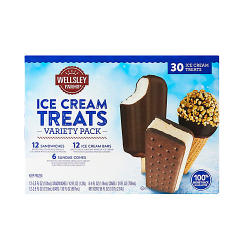 Wellsley Farms Ice Cream Treats Variety Pack, 30 ct.