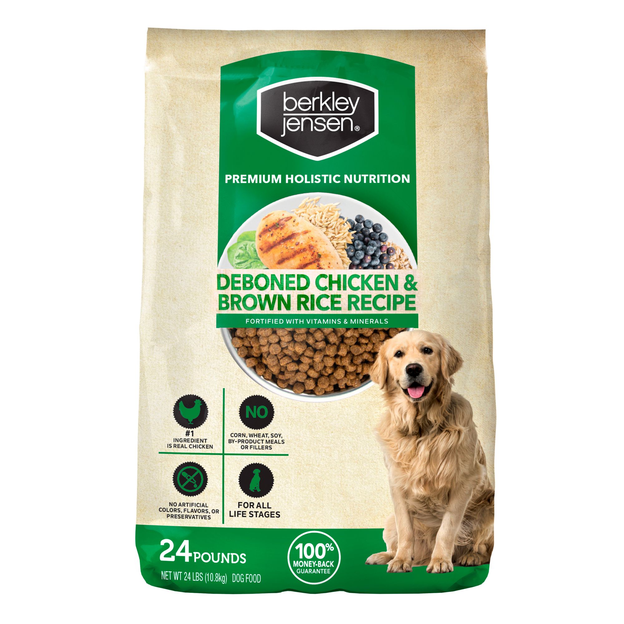 Berkley Jensen Chicken and Brown Rice Dry Dog Food 24 lbs