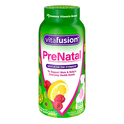 VitaFusion PreNatal DHA, Folate and Multivitamin Gummy, 180 ct.
