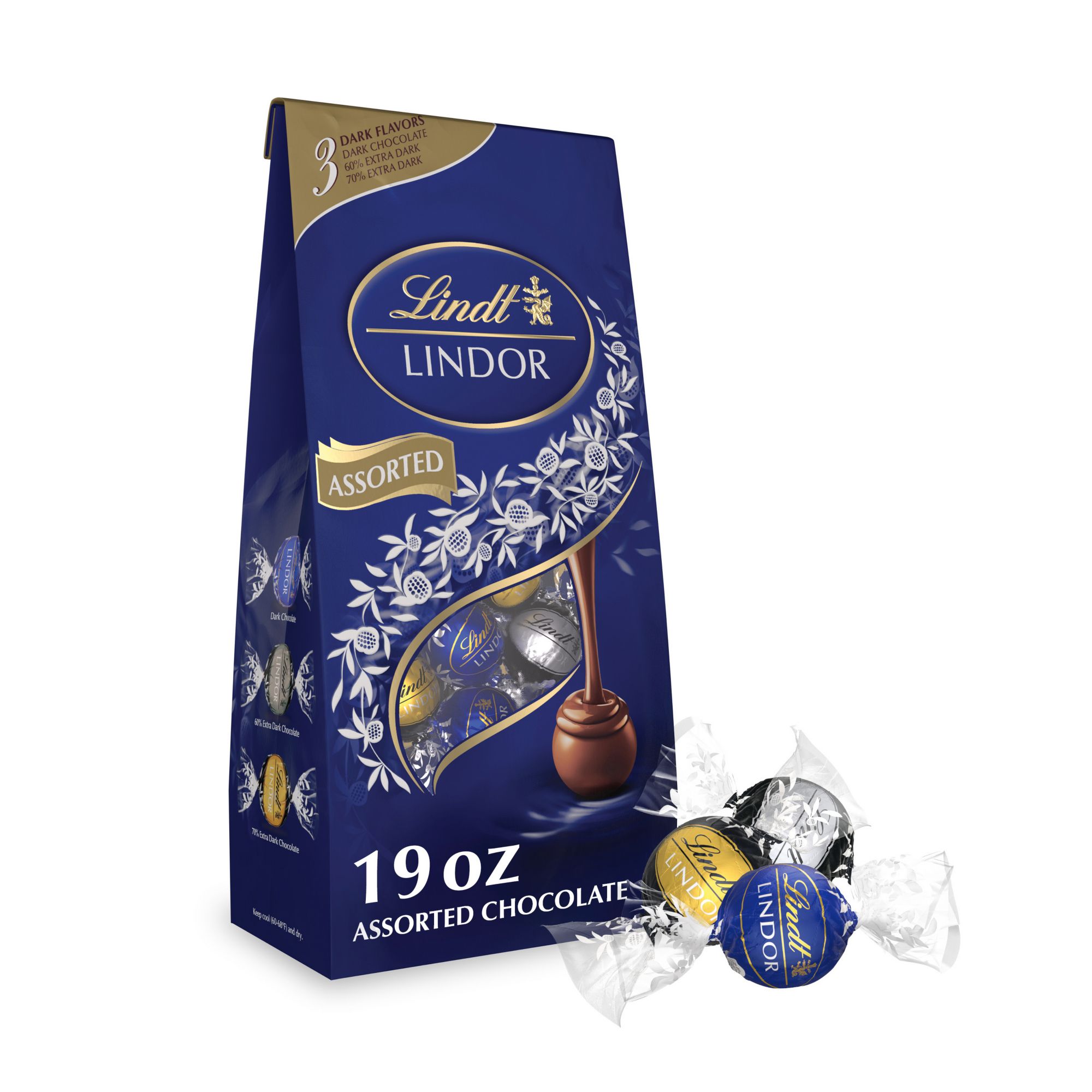 Lindt LINDOR Assorted Chocolate Candy Truffles (19 oz.) - Sam's Club