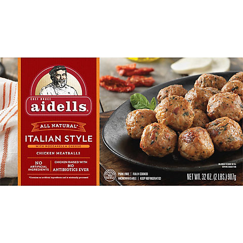 Aidells Italian Style with Mozzarella Cheese Chicken Meatballs, 32 oz.