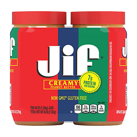Jif Extra Creamy Peanut Butter, 2 pk./48 oz.