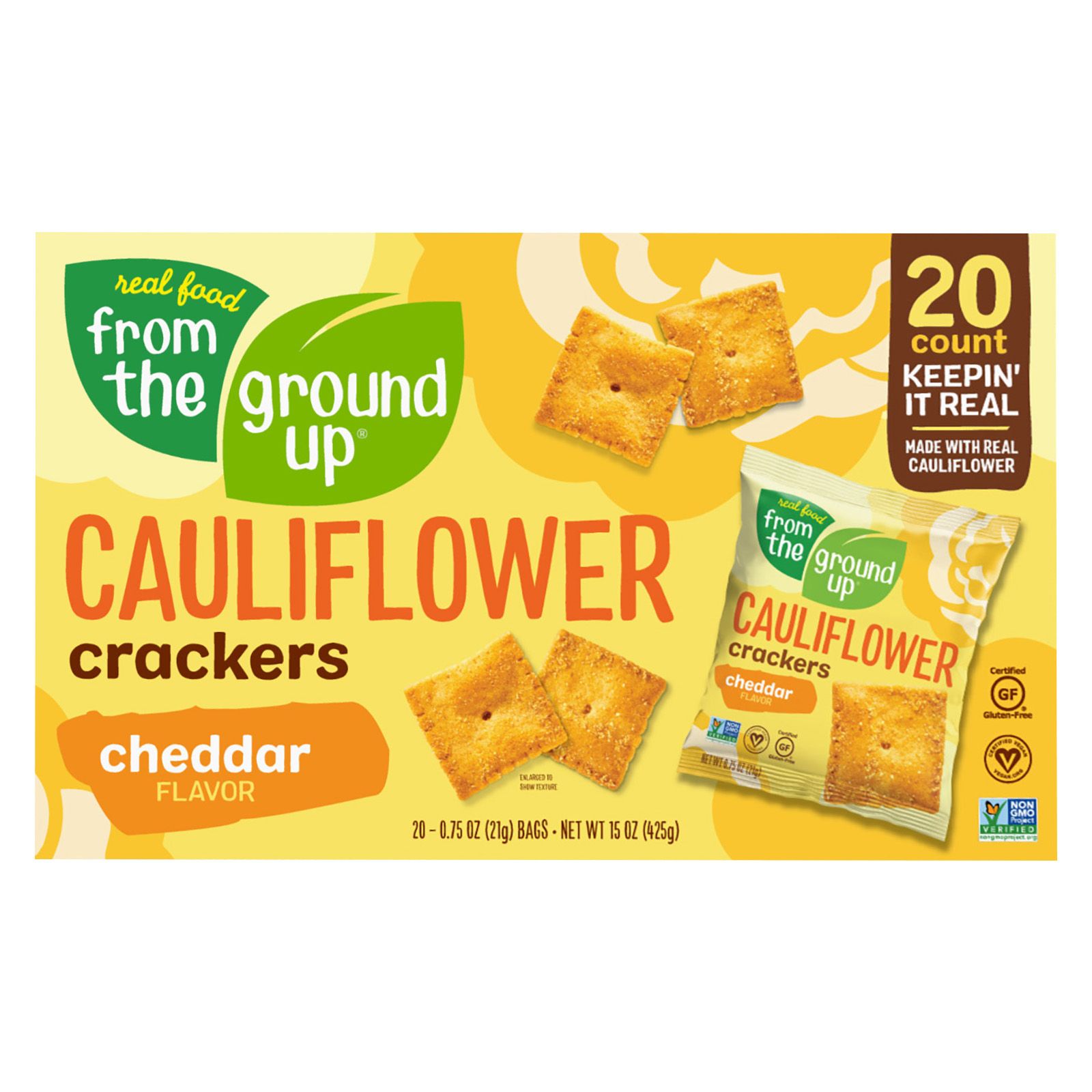 From The Ground Up Cheddar Cauliflower Crackers Bjs Wholesale Club