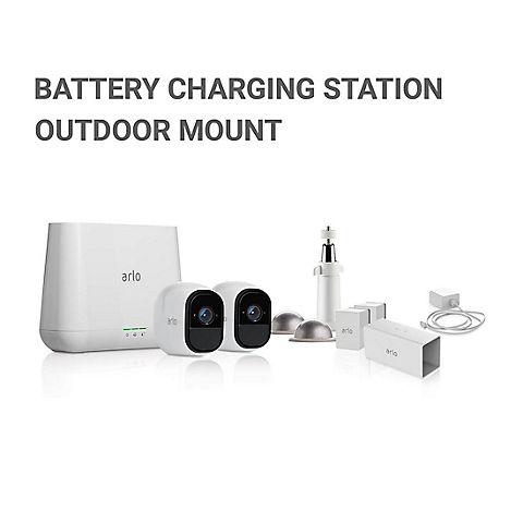 Arlo Pro Wire-Free HD Smart Security Camera, 2 pk with BONUS Battery Charging Station & Outdoor Mount ($85 VALUE)