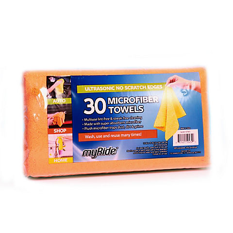 MyRide Grab-A-Rag Microfiber Towels, 30 ct.