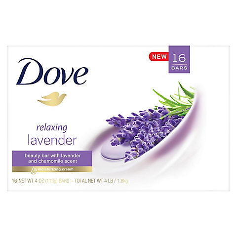 Dove Purely Pampering Relaxing Lavender Beauty Bar Soap, 16 ct./4 oz.