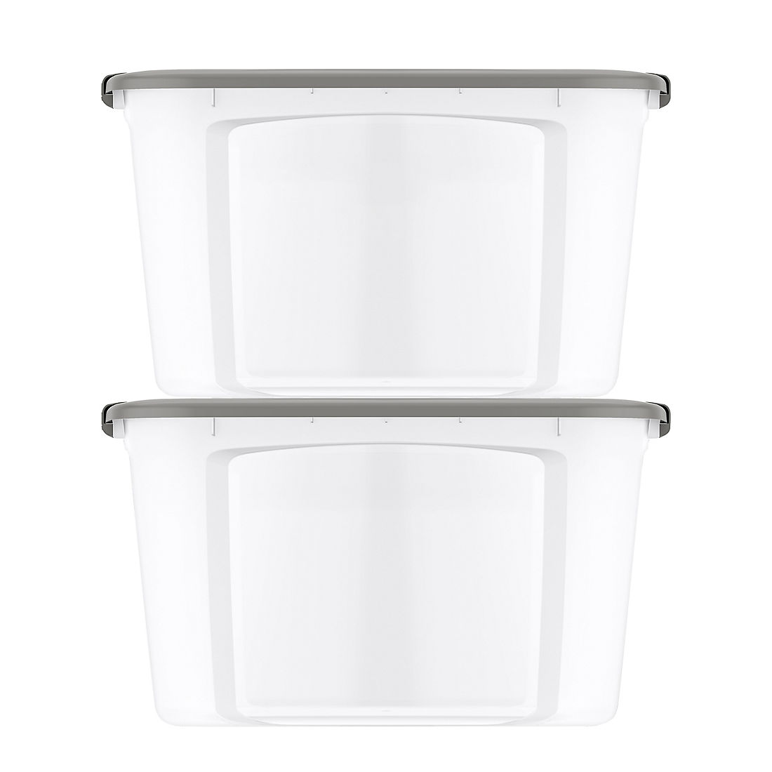 Bella Storage Solution 20-Gal. Tote with Locking Lid, 2 pk. - Clear