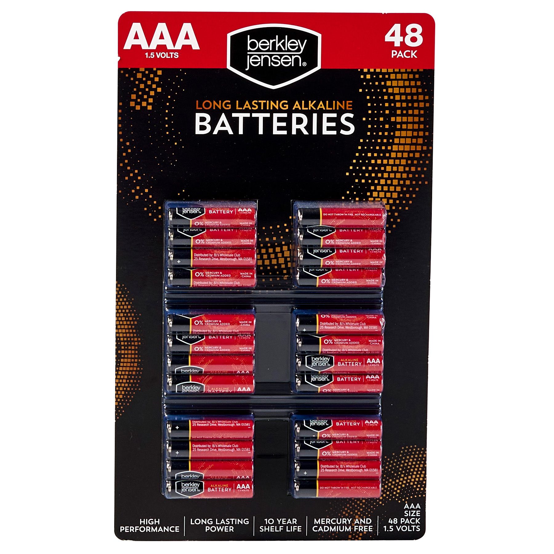 Berkley Jensen AAA Alkaline Batteries, 48 ct.