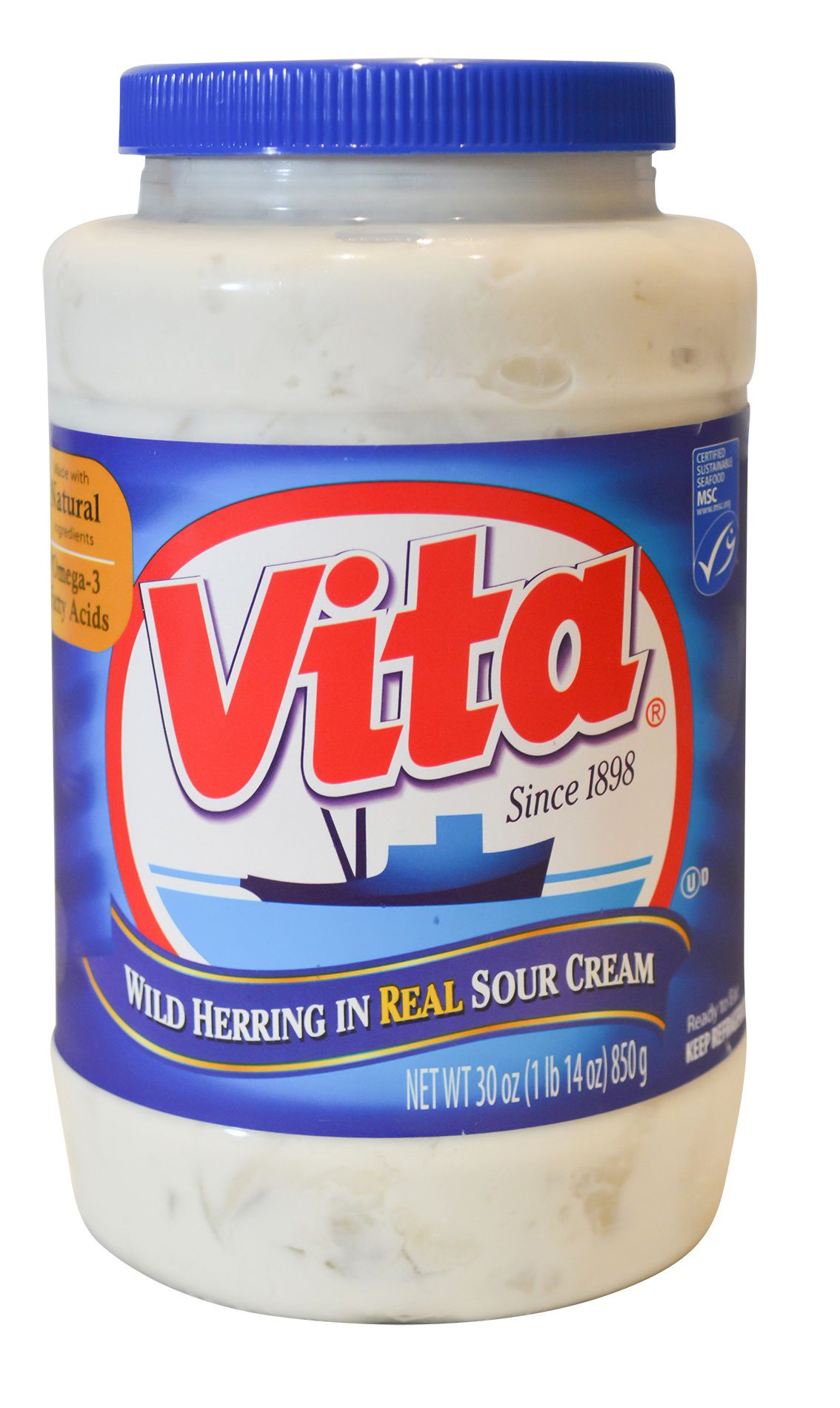 Vita Wild Herring in Real Sour Cream, 30 oz.