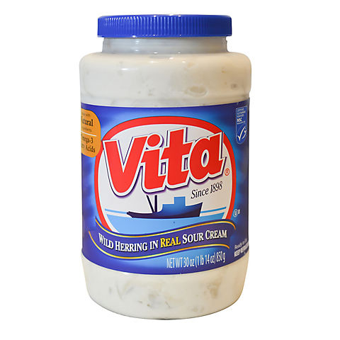 Vita Wild Herring in Real Sour Cream,  30 oz.