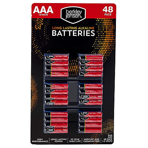 Berkley Jensen AAA Alkaline Batteries, 48 ct.