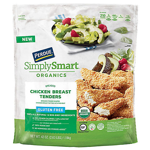 Perdue Simply Smart Organics Breaded Chicken Breast Tenders, 2.63 lbs.