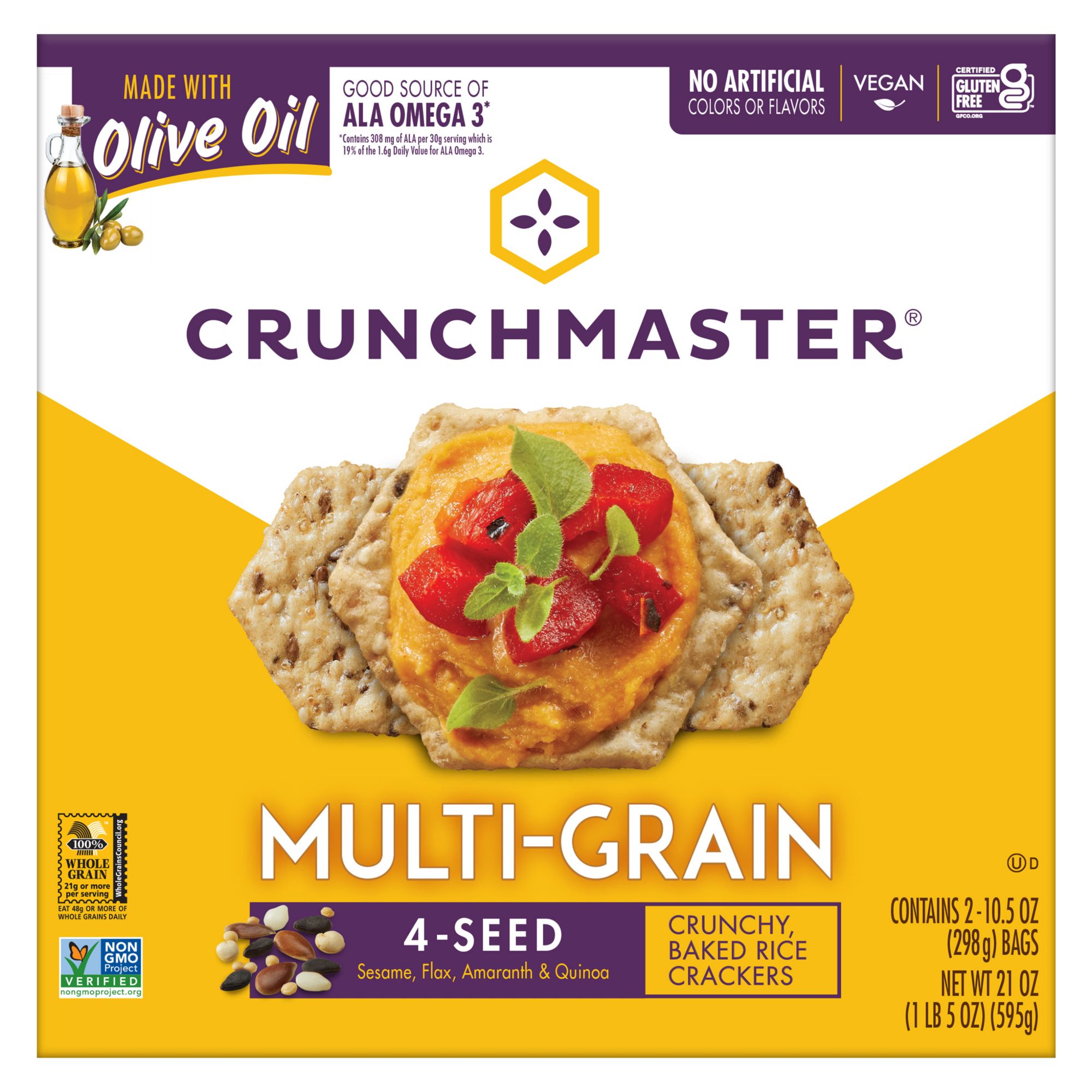 Crunchmaster Multi-Grain Cracker, 21 oz