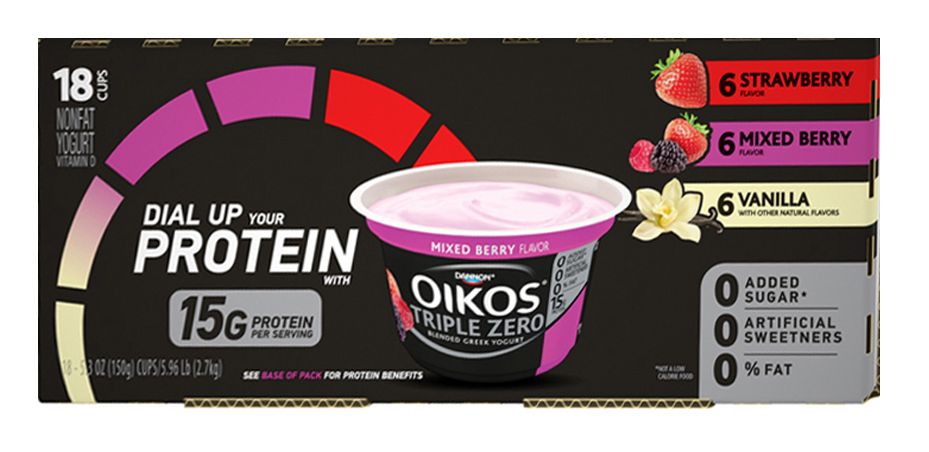 Oikos Triple Zero Mixed Berry Greek Yogurt Cups 5.3 oz