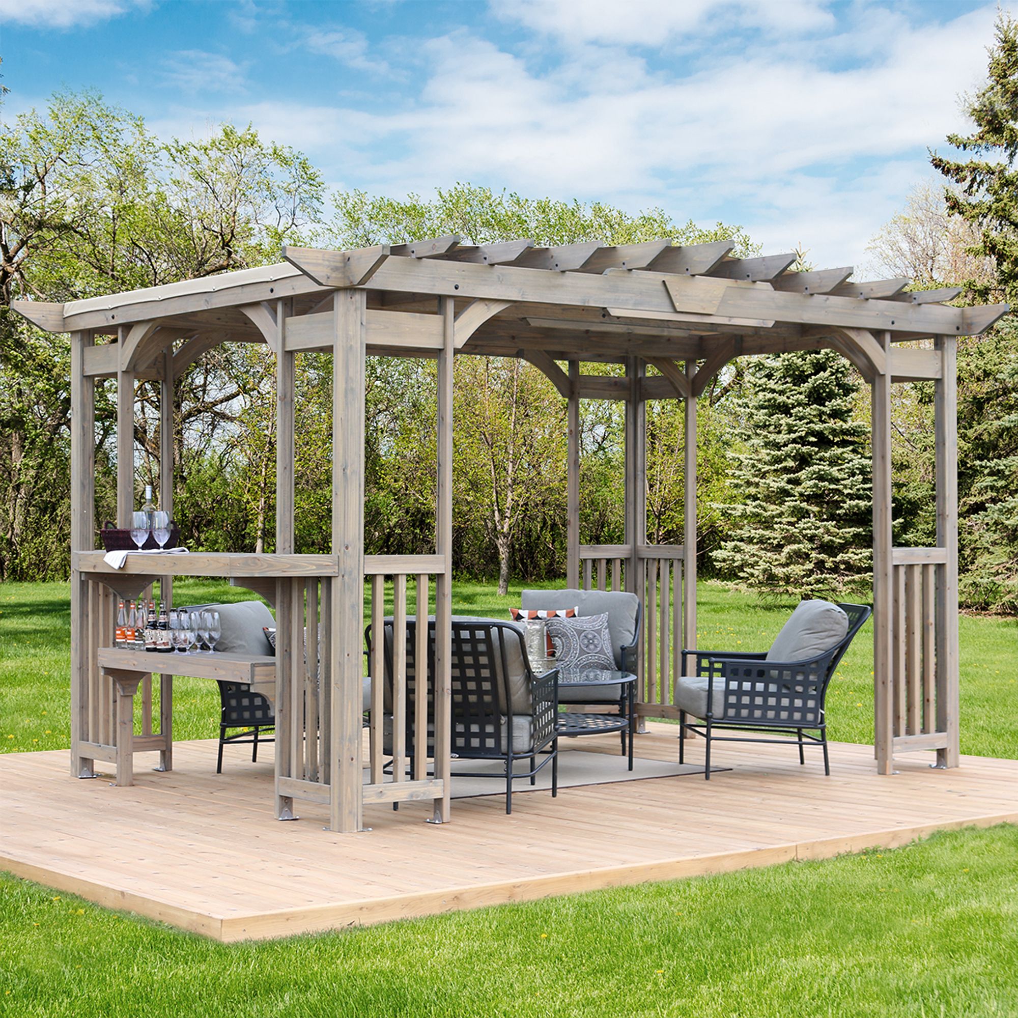 Laatste gisteren Geelachtig Yardistry Madison 14' x 10' Pergola with Bar - BJs Wholesale Club