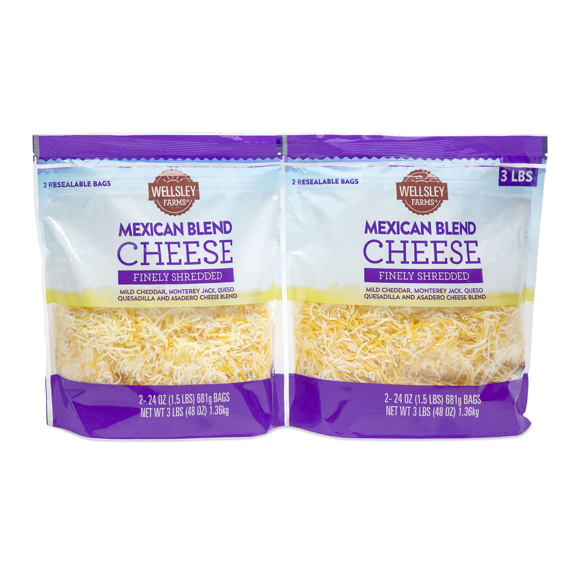 Essential Everyday Shredded Mild Cheddar Cheese, Thick Cut