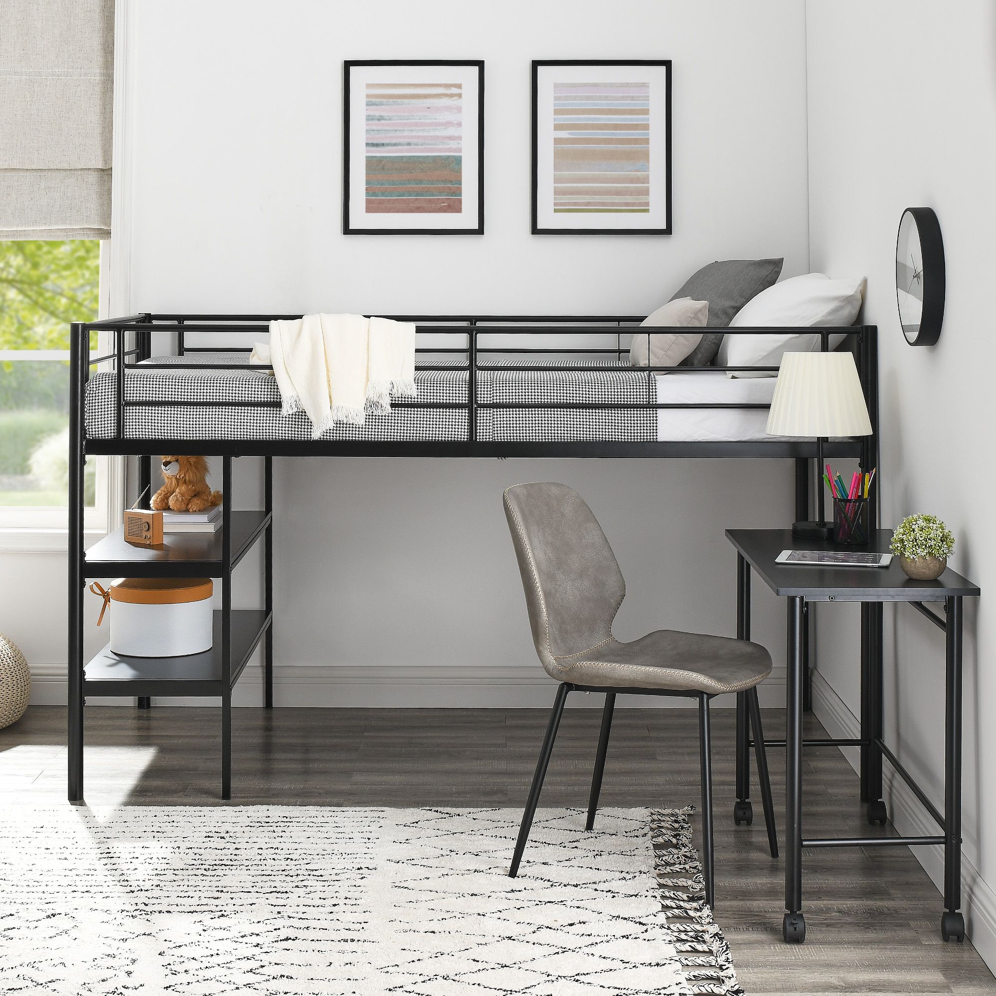 W. Trends TwinSize Loft Bed with Desk and Shelves. BJs Wholesale Club
