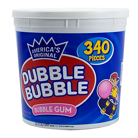 Dubble Bubble Bubble Gum Tub, 340 ct.