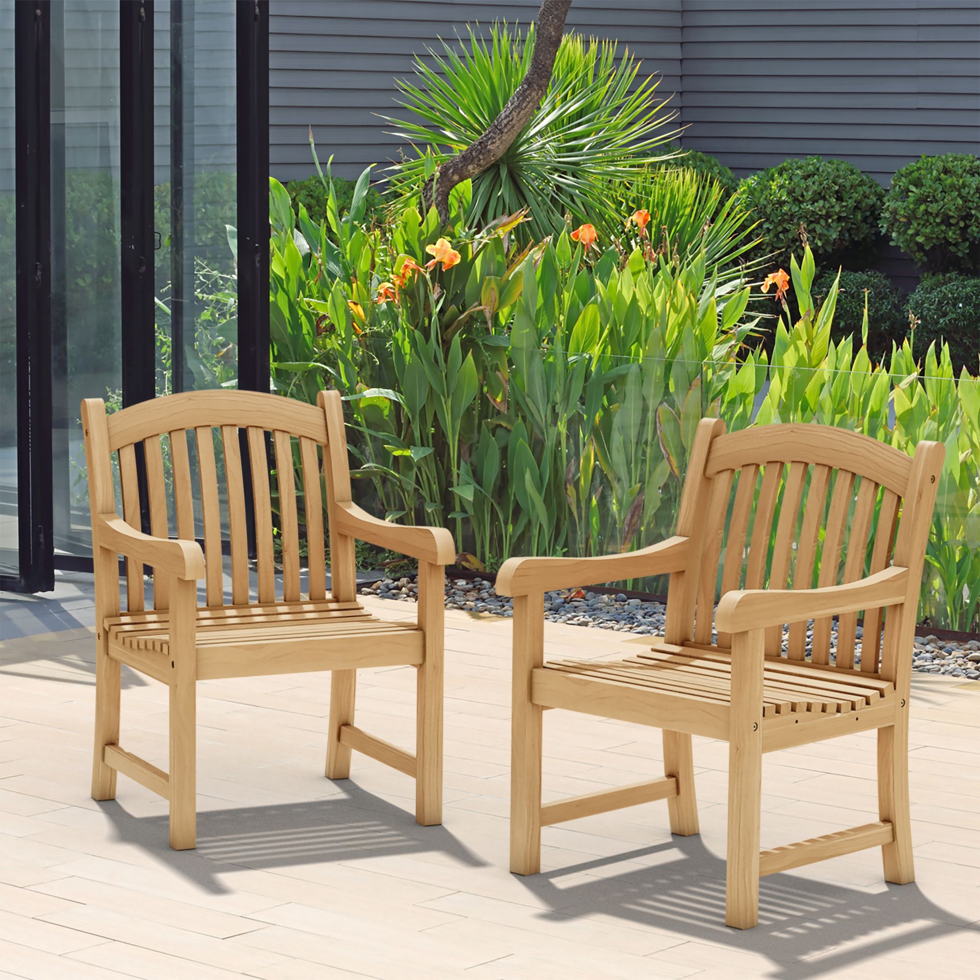 Sustainable Teak 9 Piece Patio Set