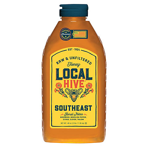 Local Hive Southeast Raw and Unfiltered Honey, 48 oz.