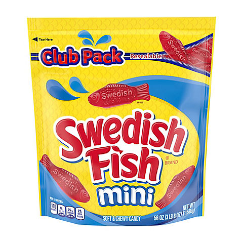 Swedish Fish Mini Soft & Chewy Candy Club Pack, 3.5 lbs.