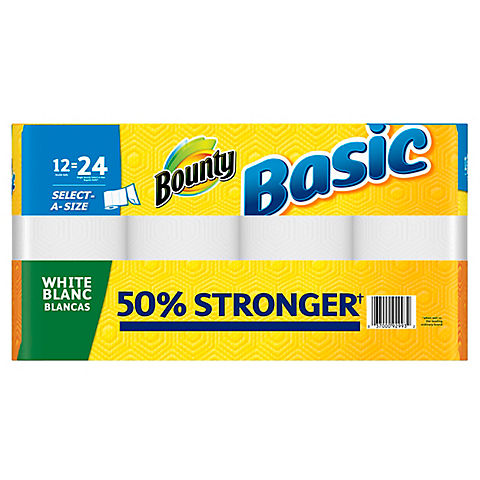 Bounty Basic Select-A-Size Paper Towels, 12 pk.