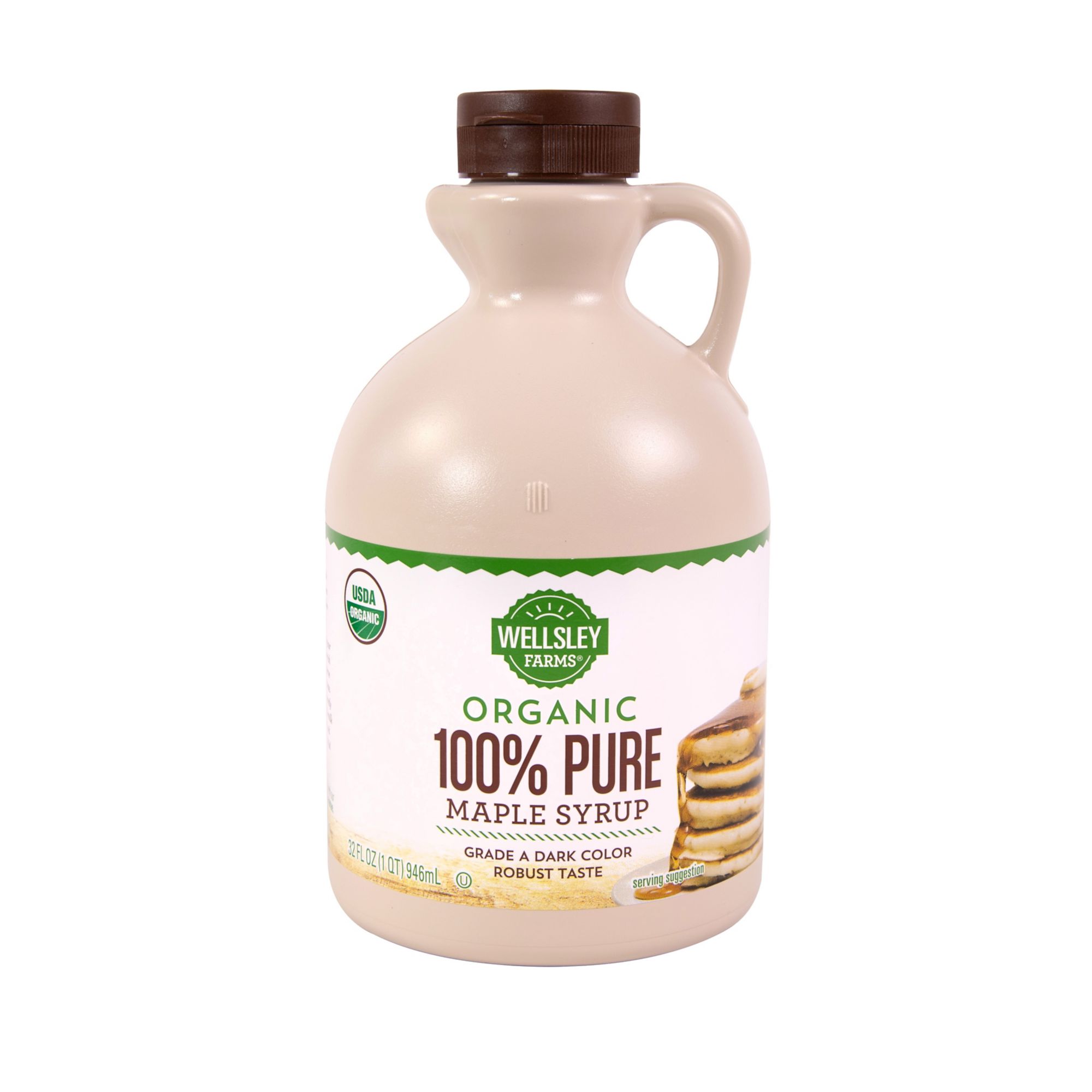 Wellsley Farms Organic Grade A Dark Maple Syrup, 32 oz.