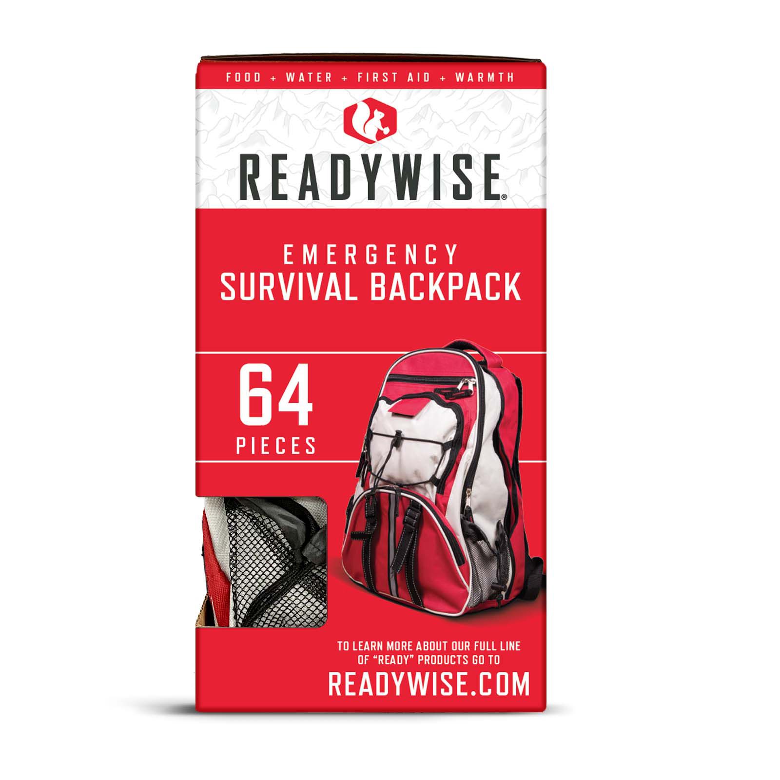 64 Piece Survival Kit Backpack