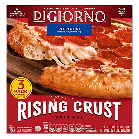 DiGiorno 12" Rising Crust Pepperoni Pizza, 3 pk./29.6 oz.