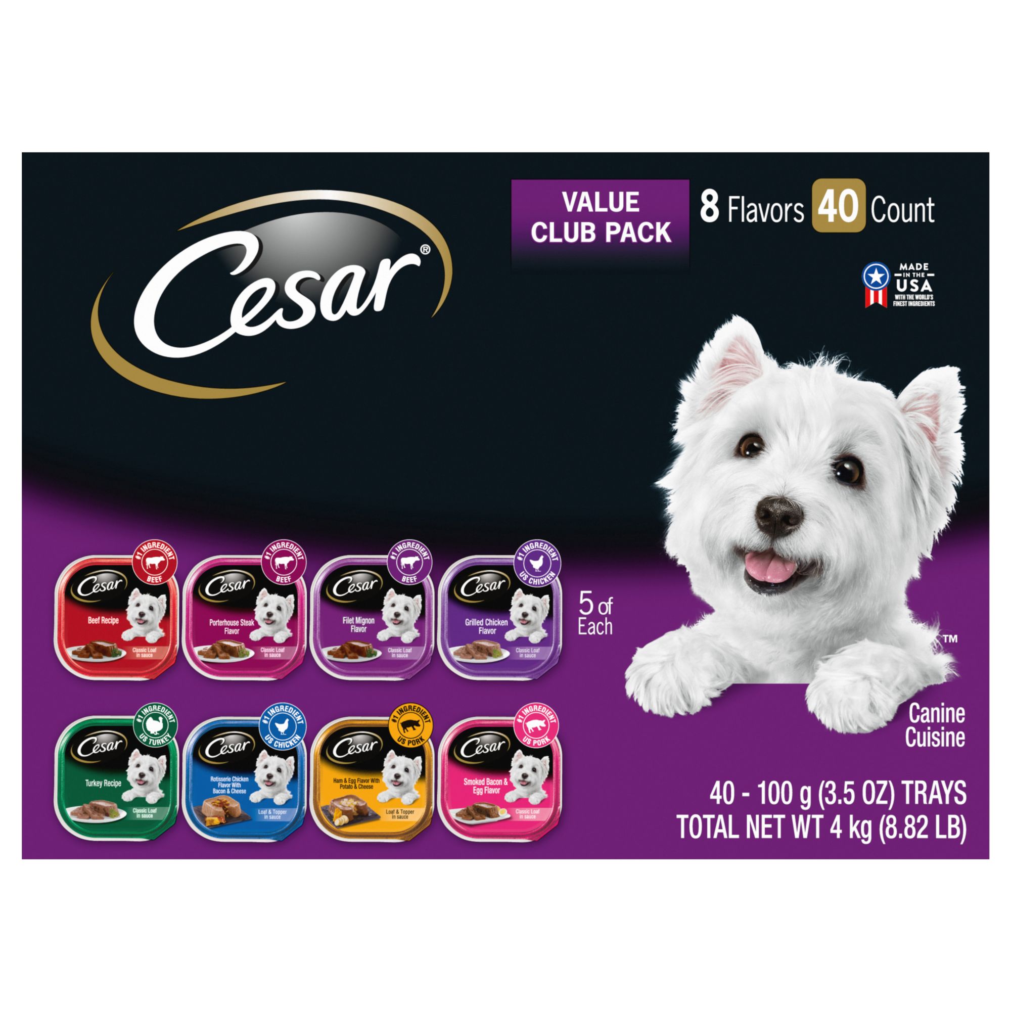 Cesar Classics Variety Dog Food Trays 40 ct. 3.5 oz