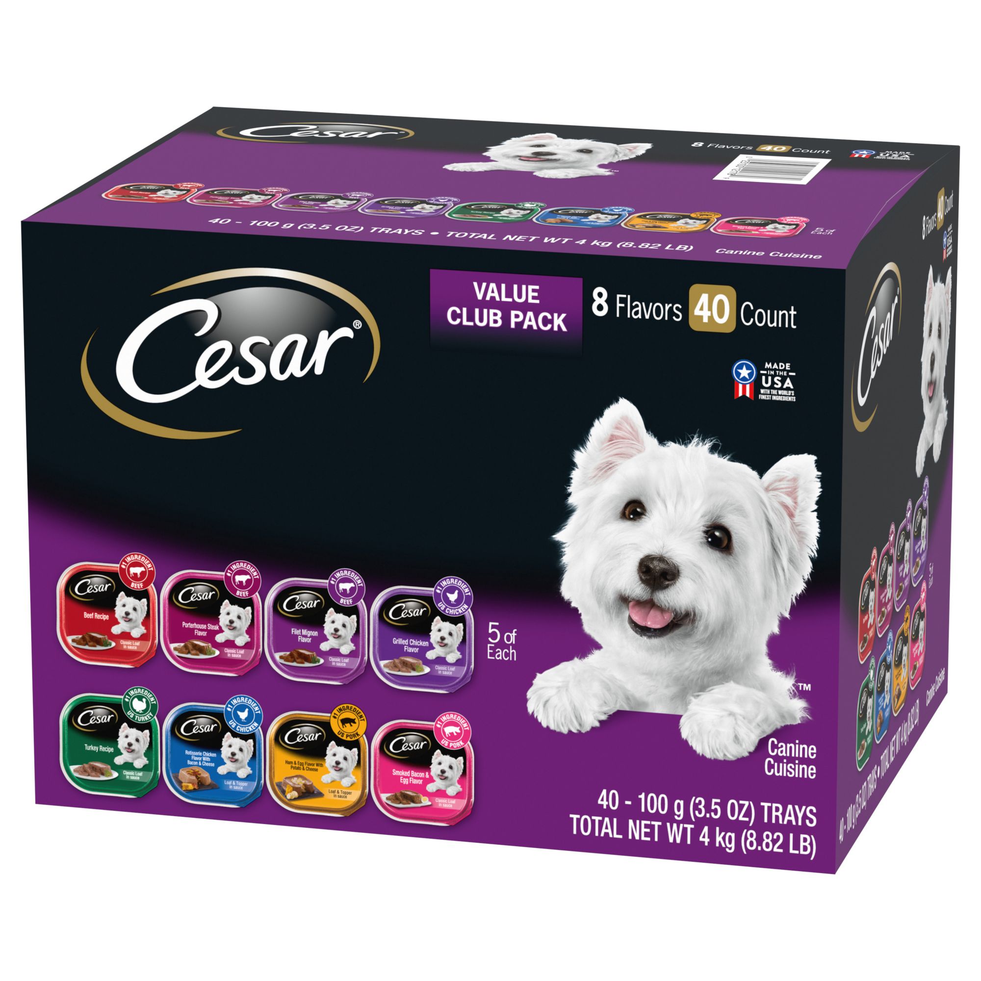 Cesar Classics Variety Dog Food Trays 40 ct. 3.5 oz