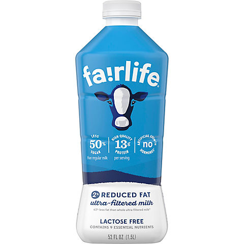 Fairlife Reduced Fat Ultra Filtered Lactose Free Milk, 52 fl. oz.