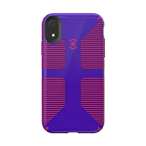 Speck CandyShell Grip iPhone XR Phone Case - Ultraviolet Purple/Ruby Red