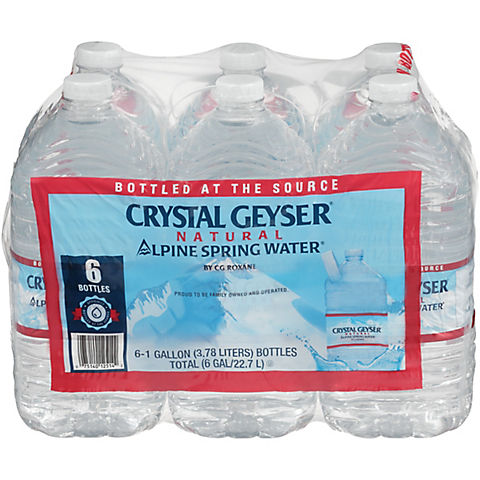 Crystal Geyser Natural Alpine Spring Water, 6 pk./1 gallon