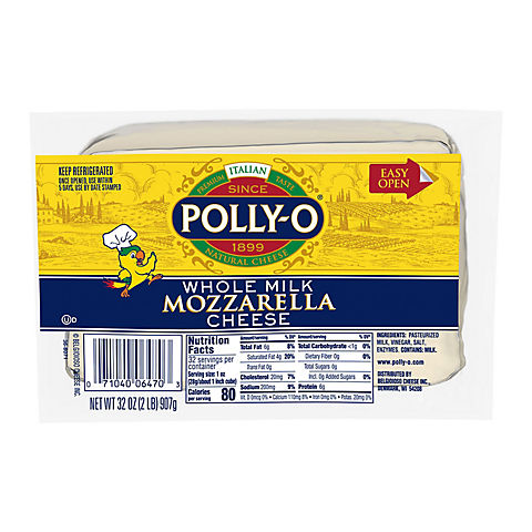 Polly-O Whole Milk Mozzarella Cheese, 32 oz