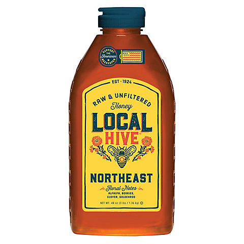 Local Hive Northeast Raw and Unfiltered Honey, 48 oz.
